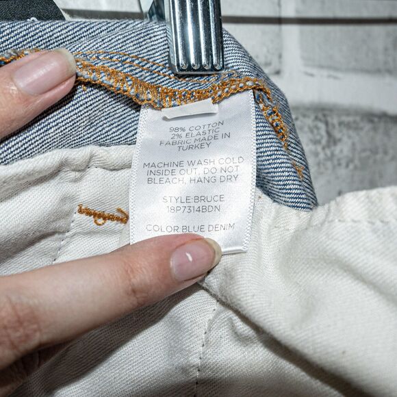 LAND of Distraction Women's Bruce Denim Pants High Waist Flared Leg sz 2 - Picture 7 of 7